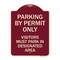 Signmission Parking by Permit Visitors Must Park in Designated Area Heavy-Gauge Alum, 24" x 18", BU-1824-23455 A-DES-BU-1824-23455 - alternate 1